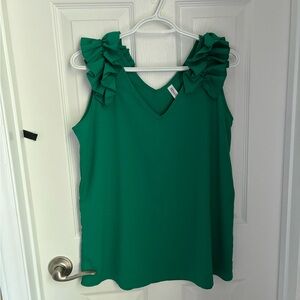 Green blouse